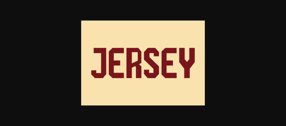 Jersey Font Poster 3
