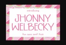 Jhonny Welbecky Font Jhonny Welbecky Font Poster 1