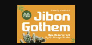 Jibon Gothem Font Poster 1