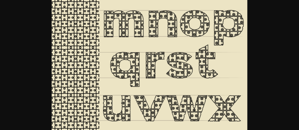 Jigsaw Pattern Lettering Font Poster 7