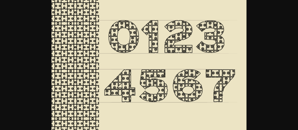Jigsaw Pattern Lettering Font Poster 9