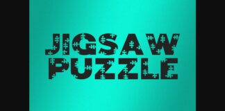 Jigsaw Puzzle Font Poster 1