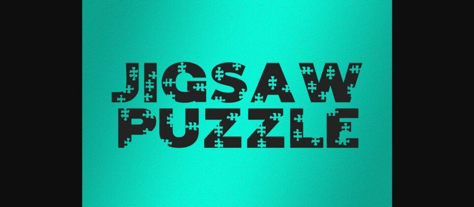 Jigsaw Puzzle Font Poster 1
