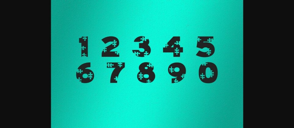 Jigsaw Puzzle Font Poster 7