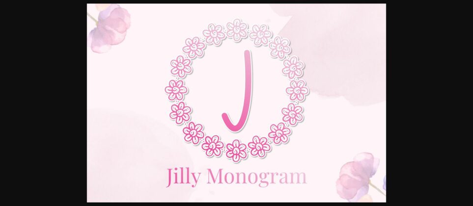Jilly Monogram Font Poster 3