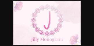 Jilly Monogram Font Poster 1