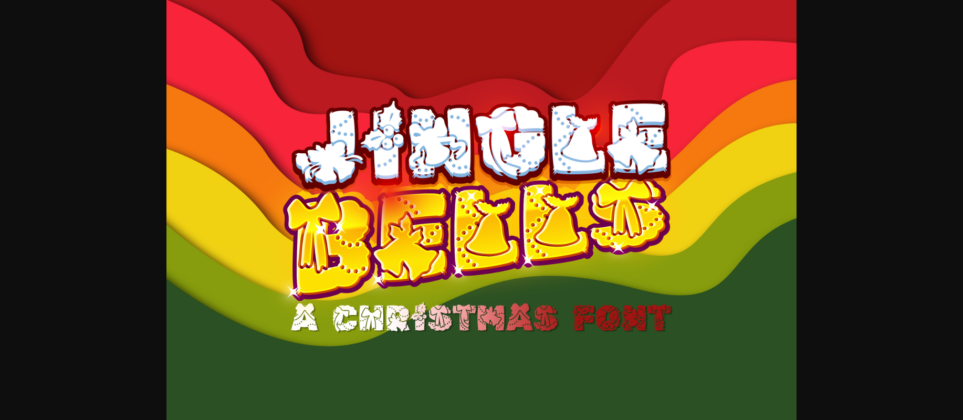 Jingle Bells Font Poster 3