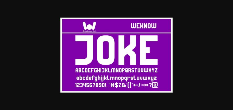 Joke Font Poster 3