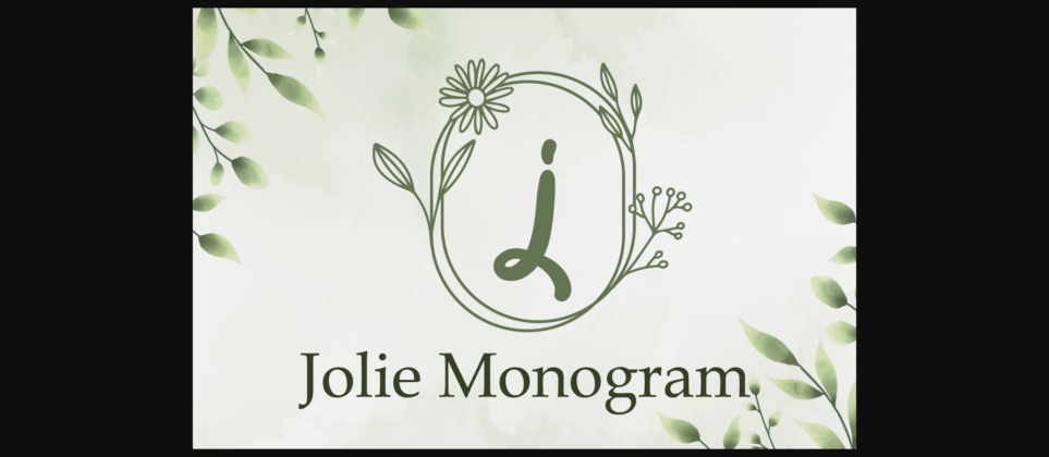 Jolie Monogram Font Poster 3