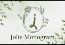 Jolie Monogram Font Poster 1