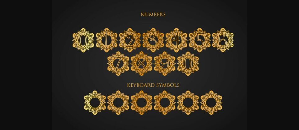 Joyful Mandala Monogram Font Poster 6