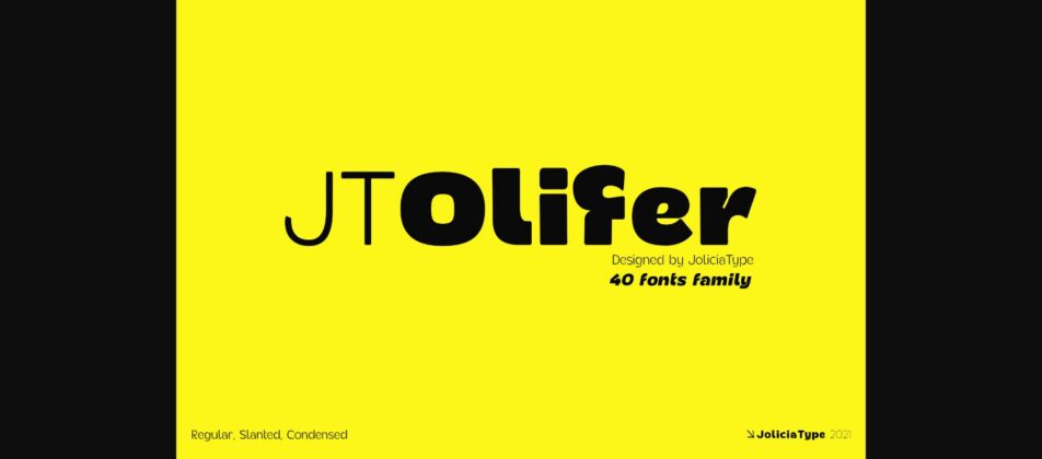 Jt Olifer Font Poster 3
