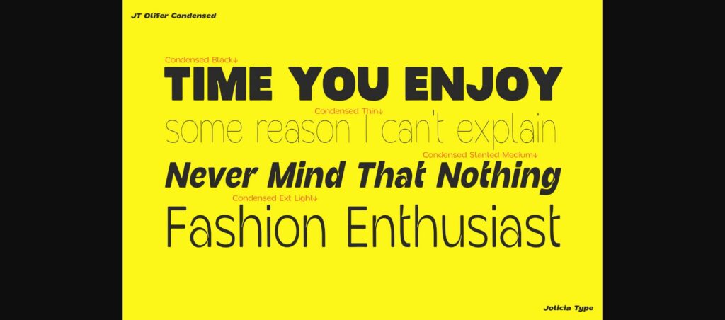 Jt Olifer Font Poster 5