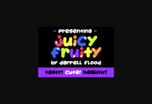 Juicy Fruity Font Poster 1
