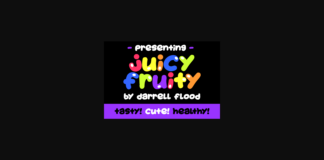 Juicy Fruity Font Poster 1