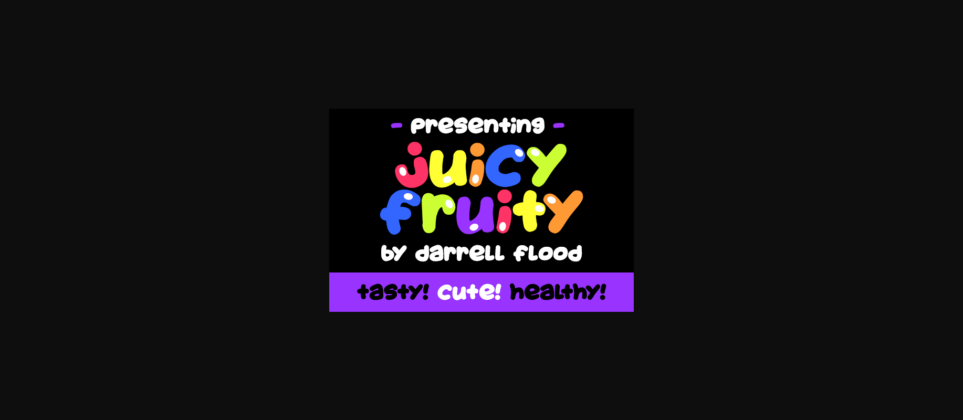 Juicy Fruity Font Poster 1