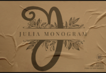 Julia Monogram Font Poster 1