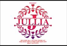 Jullia Monogram Font Poster 1