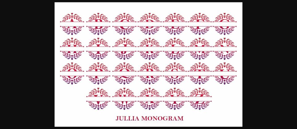 Jullia Monogram Font Poster 4