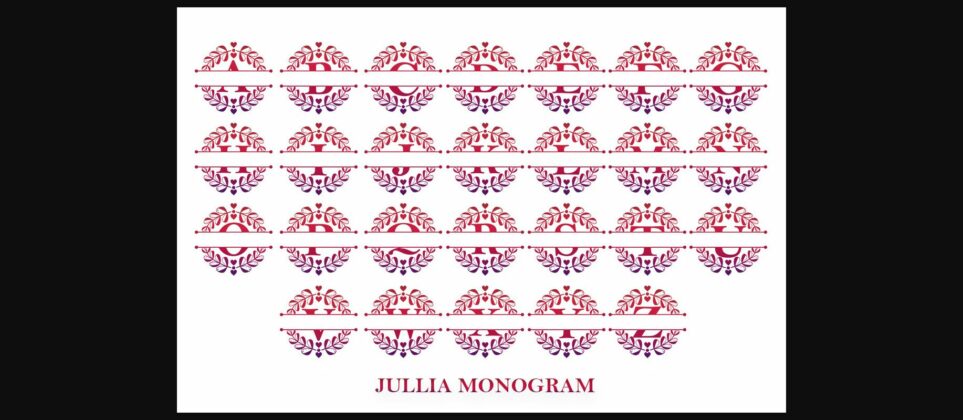 Jullia Monogram Font Poster 4
