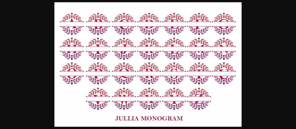 Jullia Monogram Font Poster 2