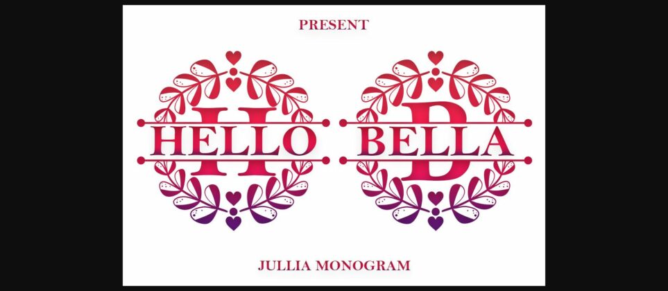 Jullia Monogram Font Poster 5