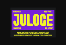 Juloge Font Poster 1