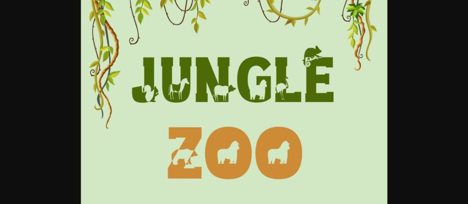 Jungle Zoo Font Poster 3