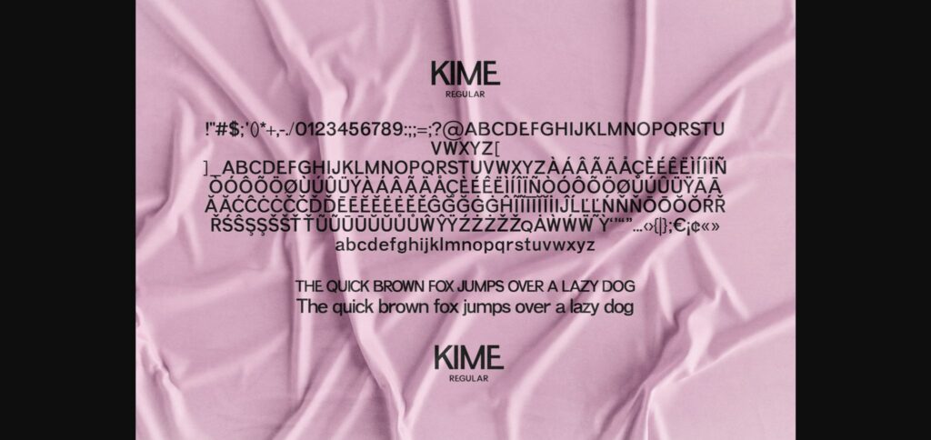 Kime Font Poster 11