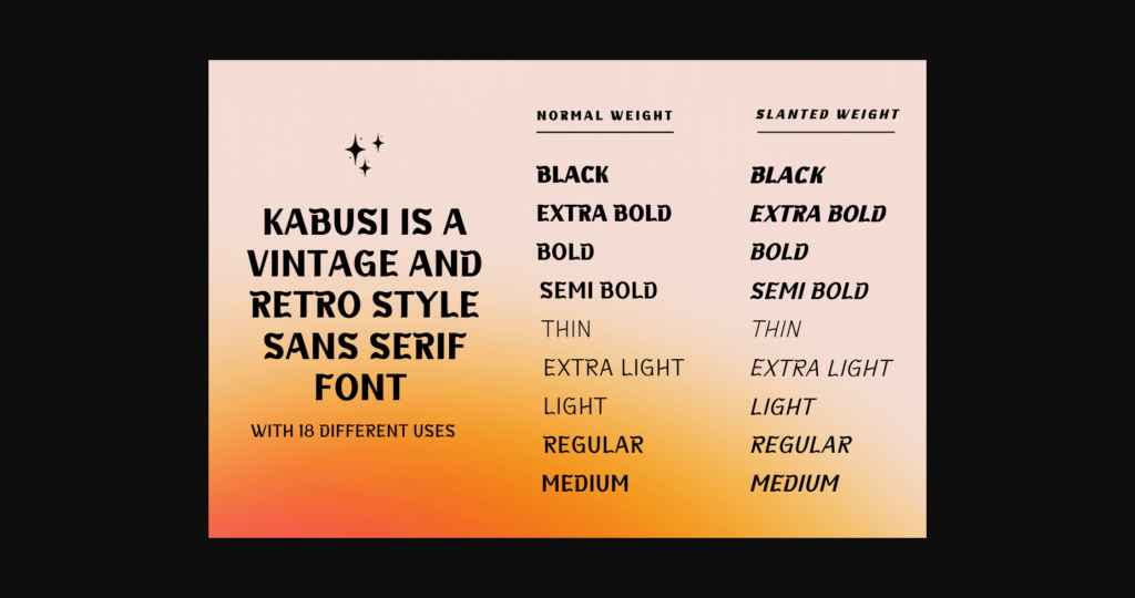 Kabusi Font Poster 10