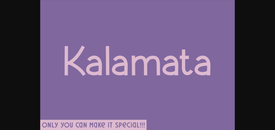 Kalamata Font Poster 3