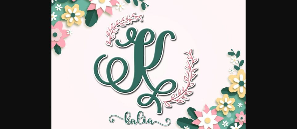 Kalia Monogram Font Poster 3