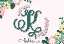 Kalia Monogram Font Poster 1