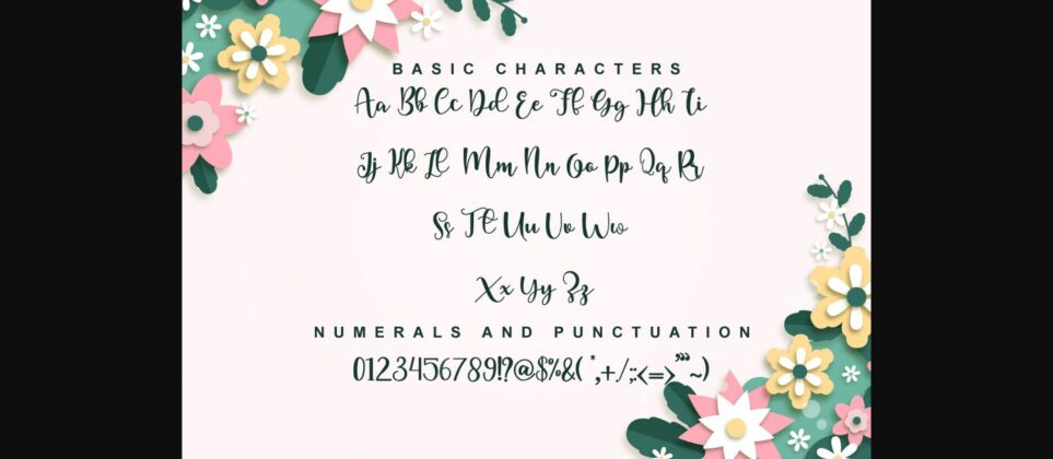 Kalia Monogram Font Poster 9