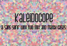 Kaleidocope Font Poster 1