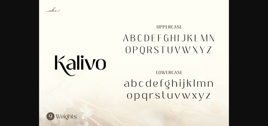 Kalivo Font Poster 11