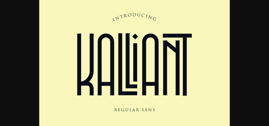 Kalliant Font Poster 3