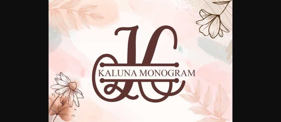 Kaluna Monogram Font Poster 3