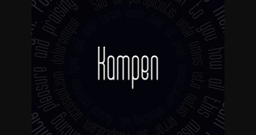 Kampen Font Poster 3