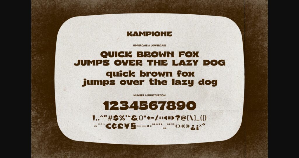 Kampione Font Poster 8