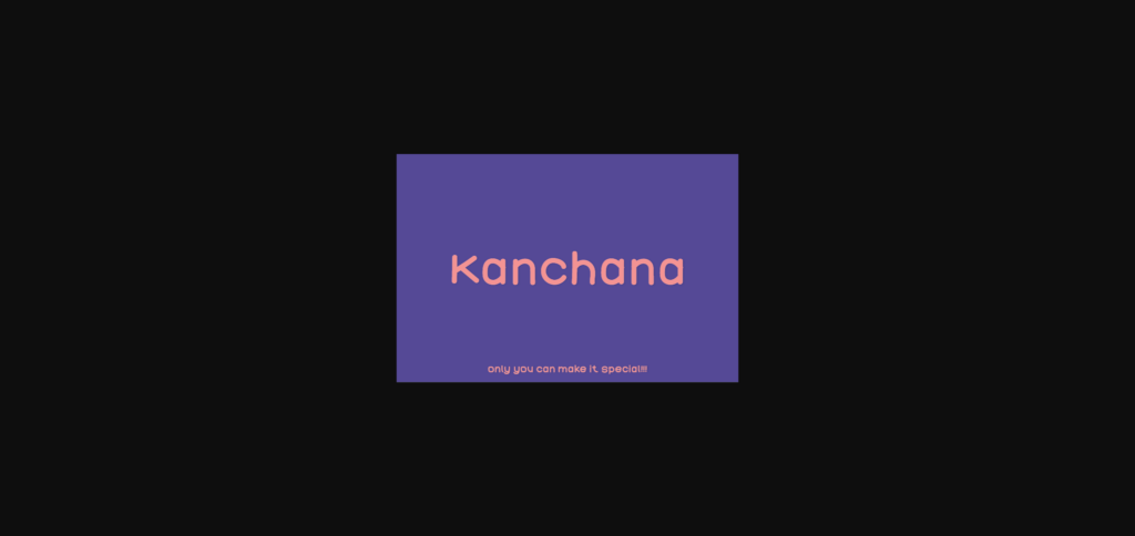 Kanchana Font Poster 3