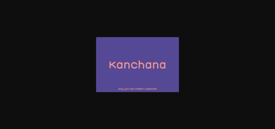 Kanchana Font Poster 3