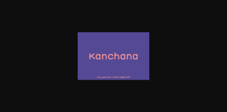 Kanchana Font Poster 1