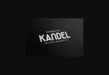 Kandel Font Poster 1