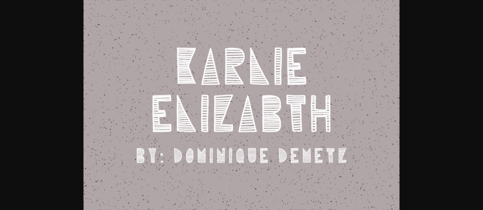 Karlie Elizabeth Font Poster 3