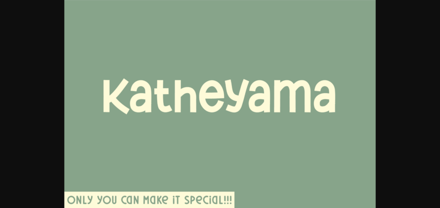 Katheyama Font Poster 3