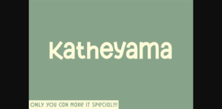 Katheyama Font Poster 1