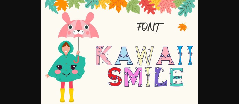 Kawaii Smile Font Poster 3