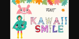 Kawaii Smile Font Poster 1