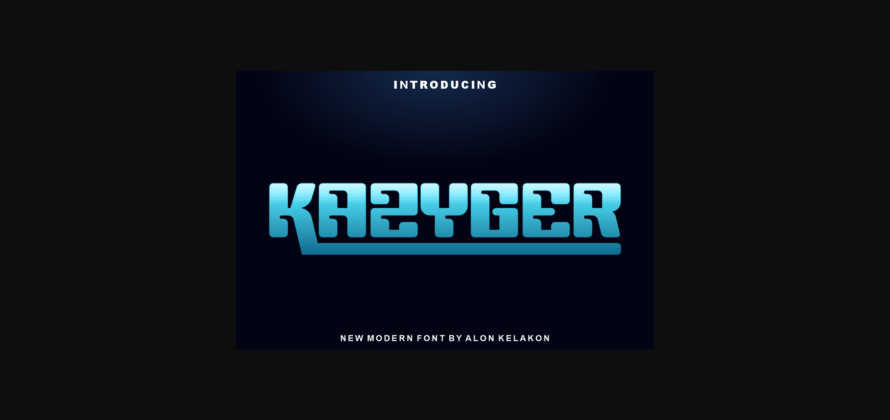 Kazyger Font Poster 3